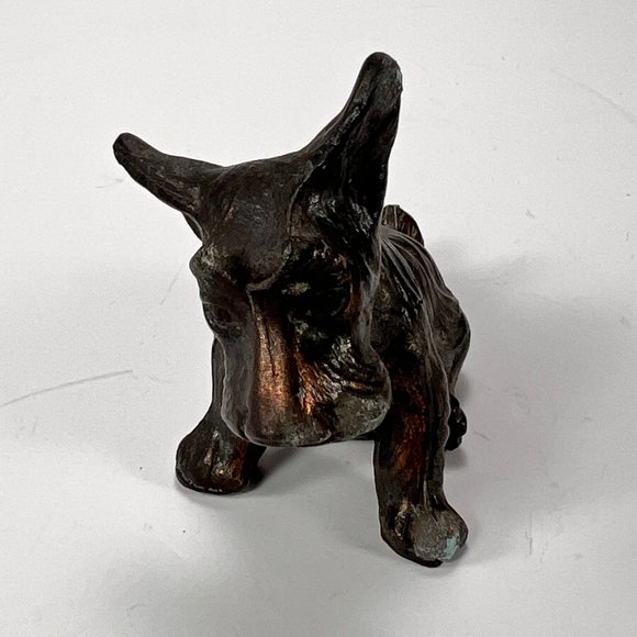 Vintage Scottish Terrier Scottie Dog Figurine Cast Metal - Picture 2 of 15